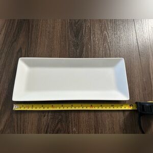 Williams Sonoma 11.5 x 4 in White Rectangular Serving Platter Classic Porcelain